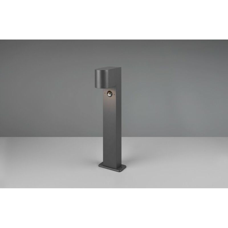 Borne de jardin basse 1xGU10 Roya Anthracite IP44 Détecteur de mouvement Trio Lighting
