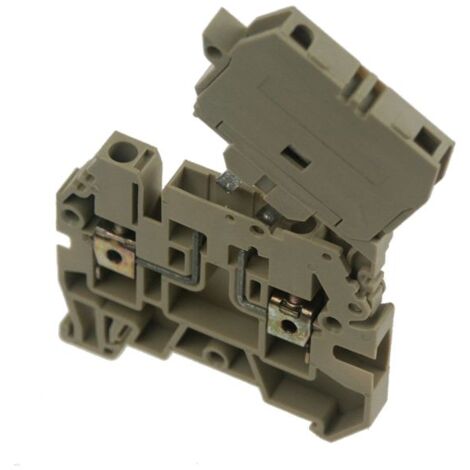 Borne de jonction à fusible 4mm² - sectionnable - à levier - pas 6mm - beige - IMO
