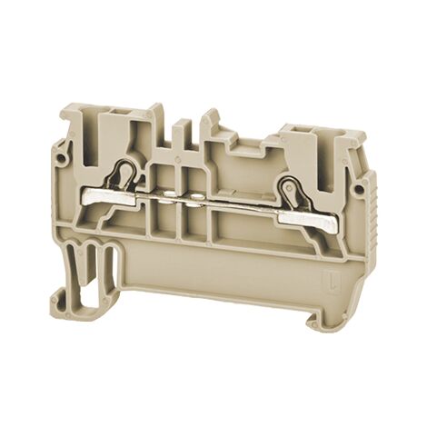 Borne de jonction à ressort 1,5mm² - pas 4.2mm - beige - type PushFit - IMO