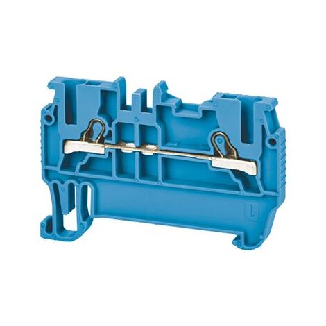 Borne de jonction à ressort 1,5mm² - pas 4.2mm - bleue - type PushFit - IMO