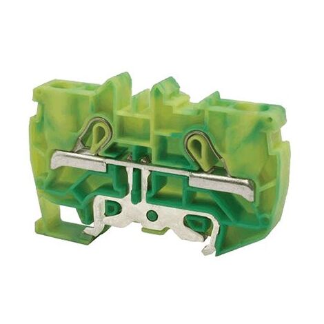 Borne de jonction à ressort 16mm² - pas 12mm - vert/jaune (terre) - type PushFi" - IMO