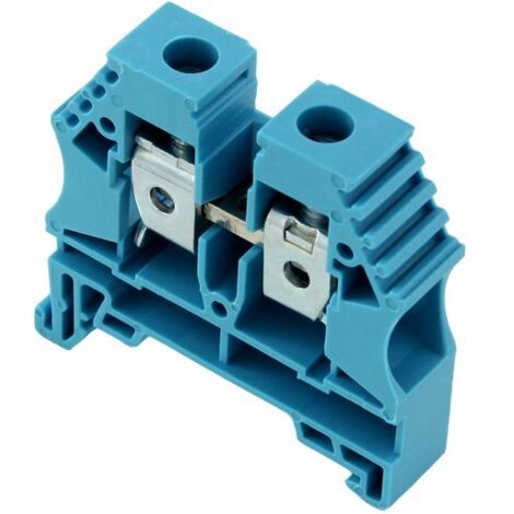 Borne de jonction à vis 10mm² - pas 10mm - bleue - IMO