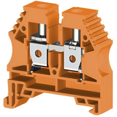 Borne de jonction à vis 10mm² - pas 10mm - orange - IMO