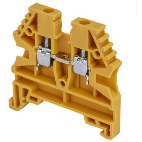 Borne de jonction à vis 2,5mm² - pas 5mm - jaune - IMO