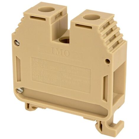 Borne de jonction à vis 35mm² - pas 16mm - beige - IMO