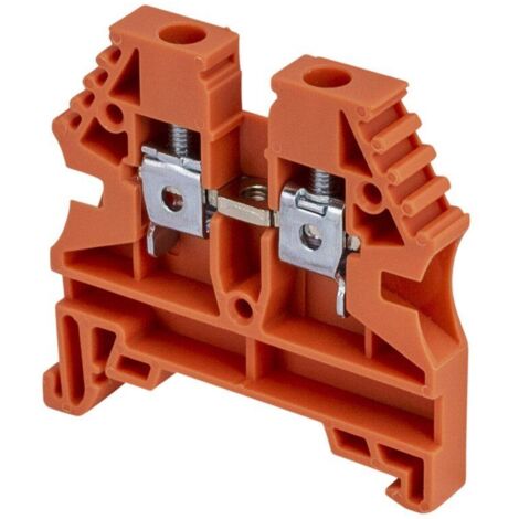Borne de jonction à vis 4mm² - pas 6mm - orange - IMO