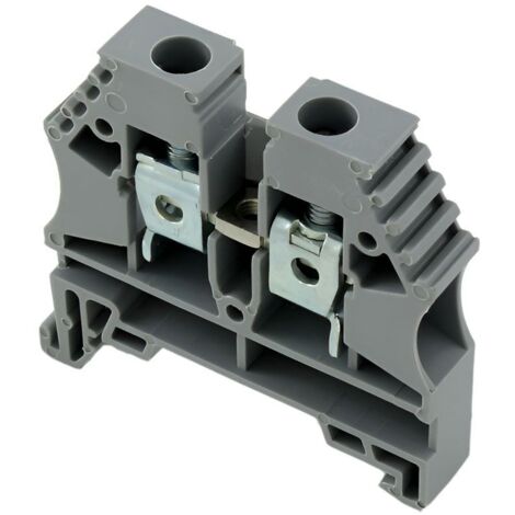 Borne de jonction à vis 6mm² - pas 8mm - grise - IMO