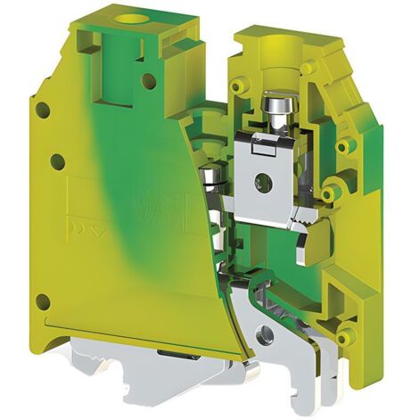 Borne de jonction à vis de terre 16mm² - pas 12mm - vert/jaune - IMO