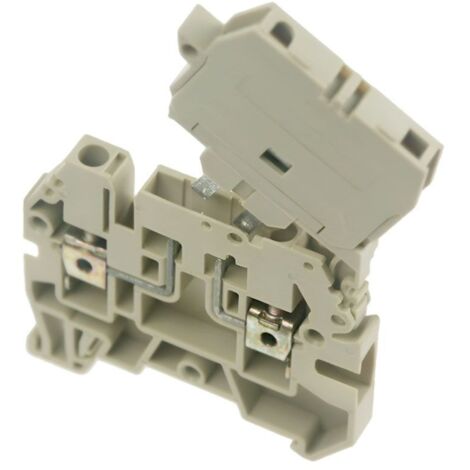 Borne de jonction avec porte-fusible à levier 4mm² - pas 6mm - beige - IMO