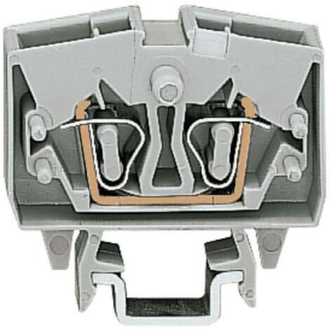 Borne de passage WAGO 264-701 6 mm ressort de traction Affectation: L gris 1 pc(s) D13905