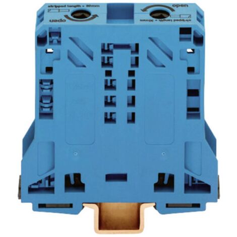 Borne de passage WAGO 285-154 20 mm ressort de traction Affectation: N bleu 1 pc(s) D27398