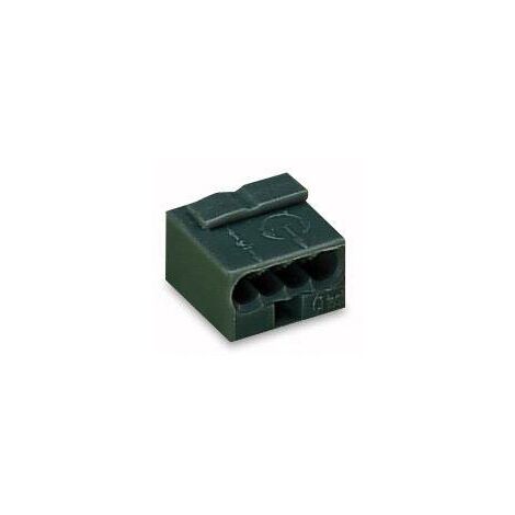 Borne de raccordement WAGO 243-204 flexible: 0.6- rigide: -0.8 mm² Nombre de pôles: 4 gris foncé 1 pc(s) S58599