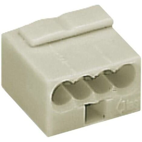 Borne de raccordement WAGO 243-304 flexible: 0.6- rigide: -0.8 mm² Nombre de pôles: 4 gris clair 1 pc(s) X99446