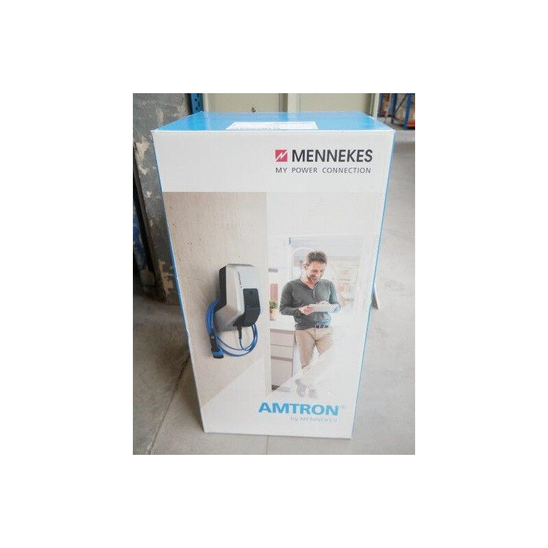 Borne de recharge wallbox standard e 3.7-7.4 kw T2S avec obturateur IP44 amtron Mennekes electronique