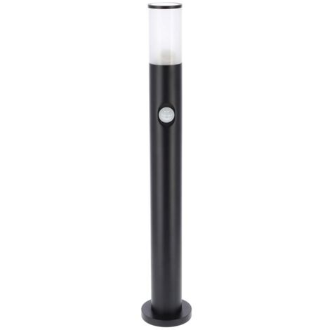 Borne d'extérieur TULIS OV 60 SENSOR GU10 noir IP54 détecteur de mouvement EDO Solutions