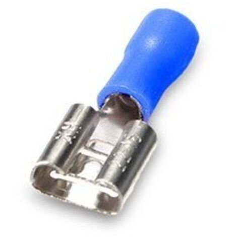 Borne enfichable femelle plate 5,6 / 2,5 mm Bleu 50 pcs