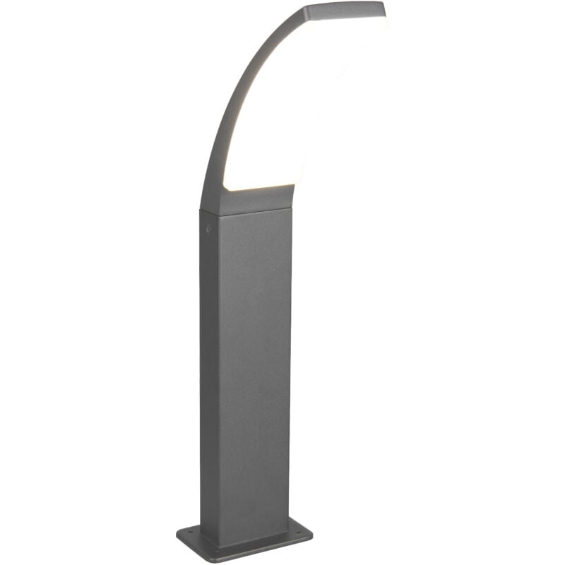Trio - Borne et potelet de jardin, Borne de jardin 60 cm métal Beja Gris en Metal