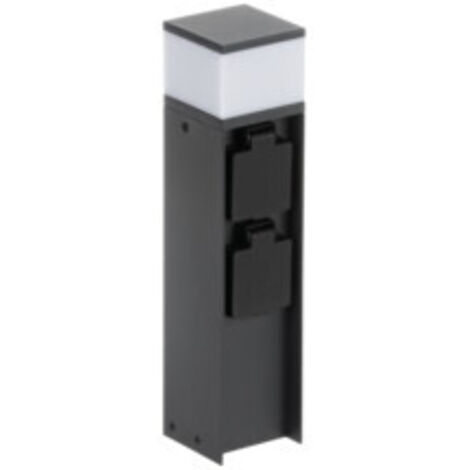 Borne extérieure 30cm noire carrée G9 11W IP44 Kanlux
