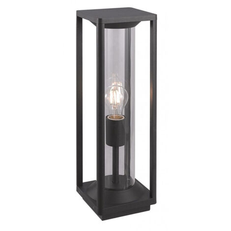 Borne extérieure 50cm E27 noire IP65 SU-MA Porto M1932-500