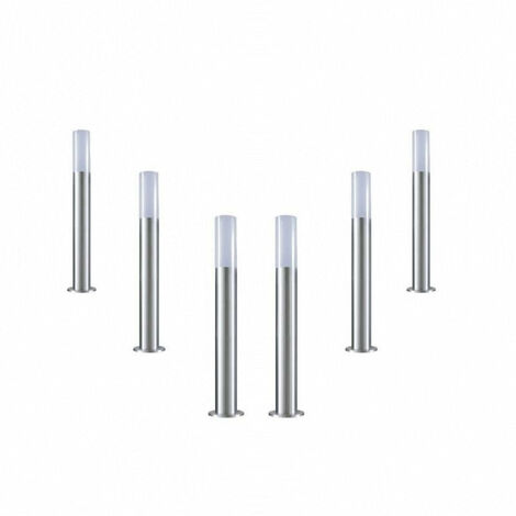 Borne Extérieure 60cm 220V IP65 ARGENT pour Ampoule E27 (Pack de