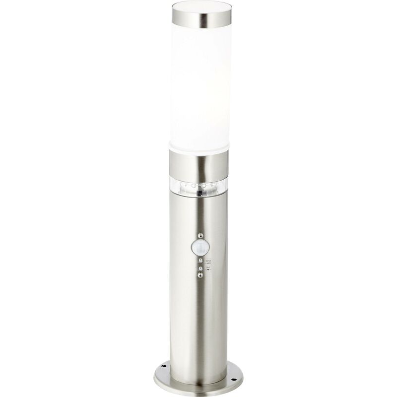 Lampadaire extérieur avec détecteur de mouvements Brilliant G46789/82 Ampoule à économie d'énergie, led E27, led intégrée 60.84 w acier inoxyda S33914