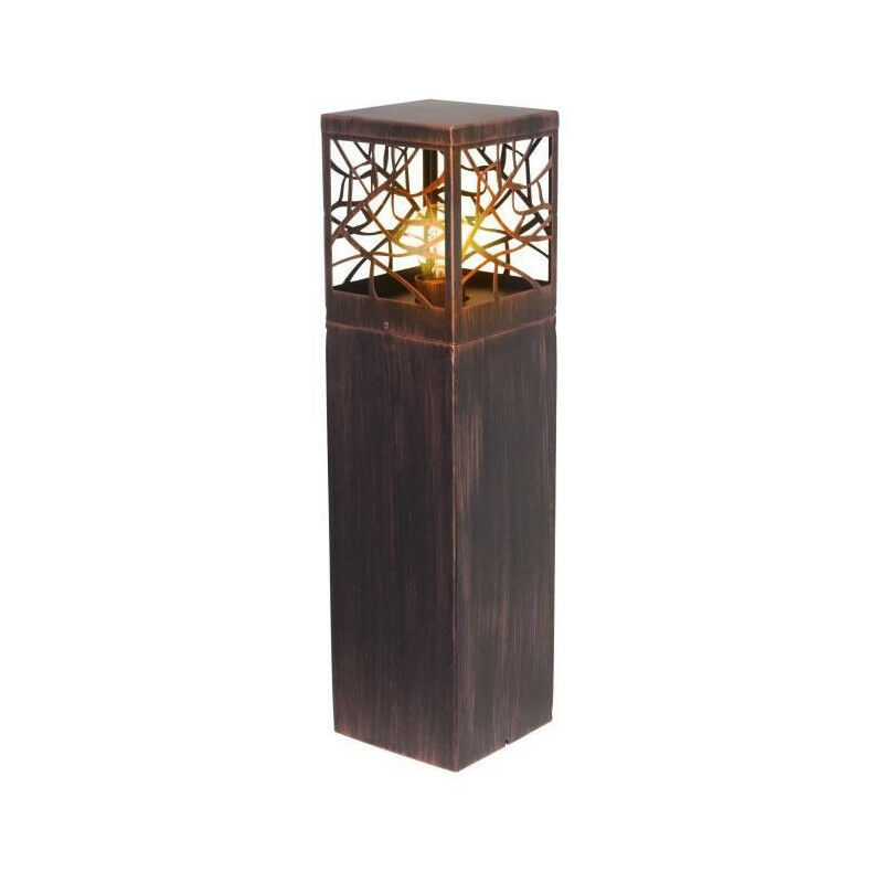 Lampadaire extérieur Brilliant Whitney 60 w marron rouille 59 cm