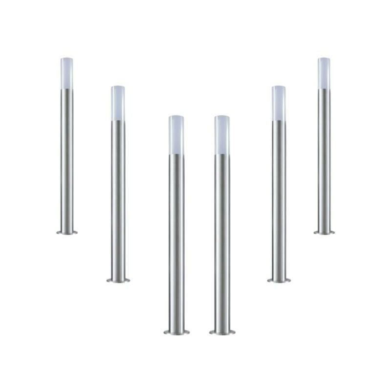 Silamp - Borne Extérieure 100cm 220V IP65 argent pour Ampoule E27 (Pack d