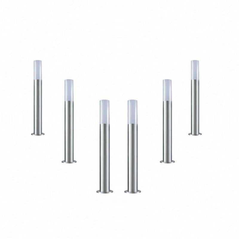 Silamp - Borne Extérieure 60cm 220V IP65 argent pour Ampoule E27 (Pack de