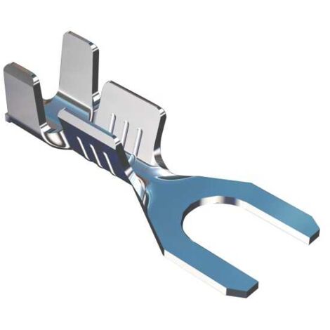 Borne fourche trou 4mm laiton ètamè