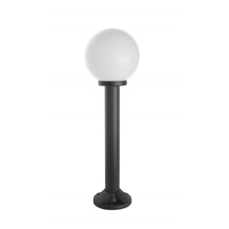 Borne jardin 70 cm globe 20 cm noire E27 IP43 SU-MA
