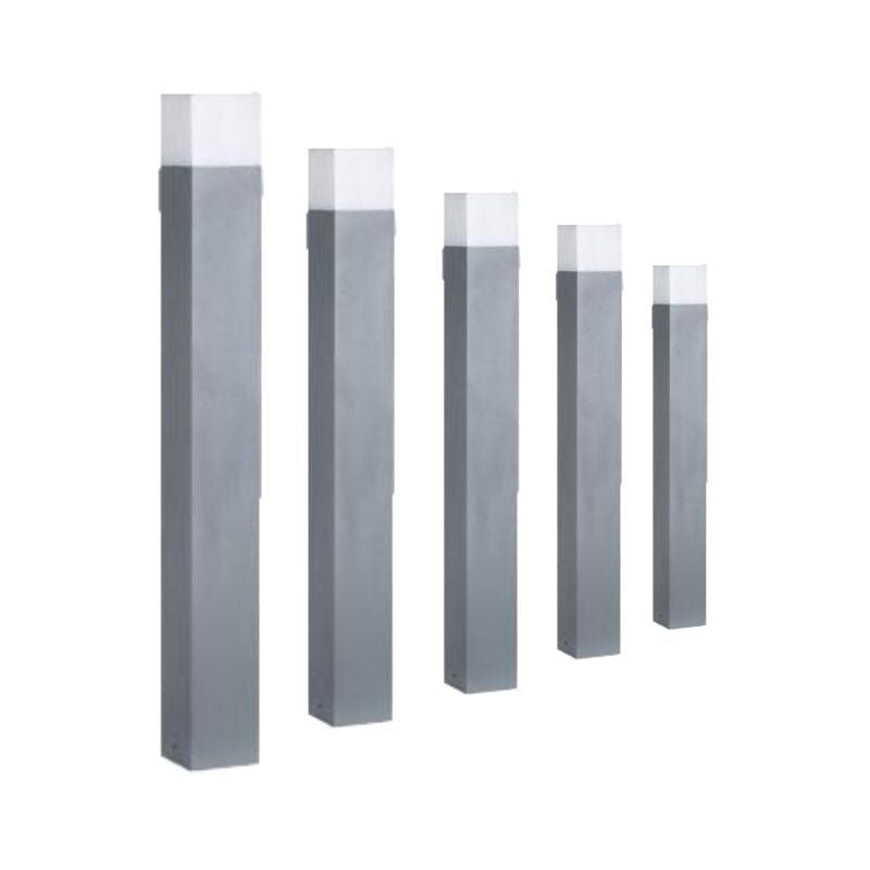 Silumen - Borne led Extérieure 80cm gris IP54 Aluminium - Pack de 5