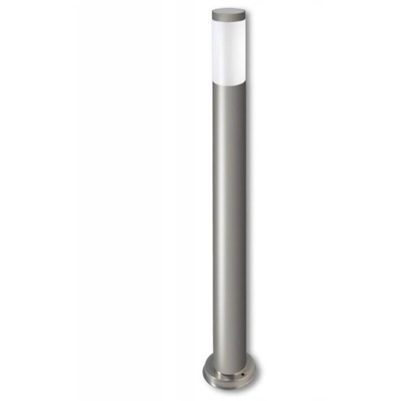 Lampesecoenergie – Borne d'extérieur LED 65cm – Acier inoxydable IP44 – Compatible ampoule E27 jusqu'à 20W – Éclairage jardin résistant aux