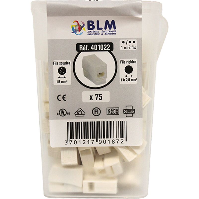 BLM - 75 connecteurs luminaire 1x1,5 - 2x2,5