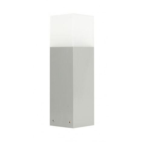 Borne lumineuse 33 cm E27 argent IP44 SU-MA Cube CB-330