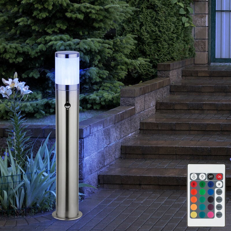 Globo - Borne lumineuse avec détecteur de mouvement Outdoor Eclairage extérieur Lampadaire de jardin Lampadaire détecteur de mouvement, acier