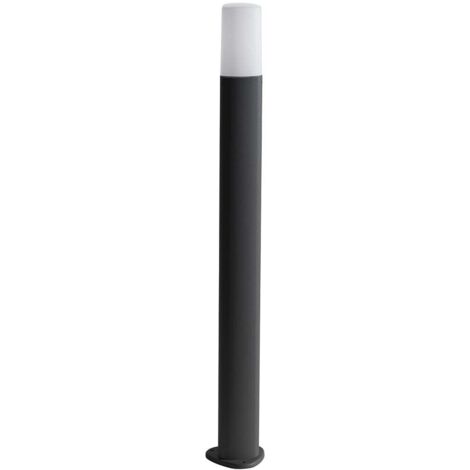 Borne lumineuse de jardin IP44 en aluminium douille E27 Pou 83 - Noir