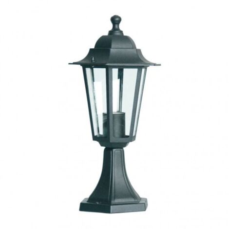 Borne lumineuse extérieure 100W noire – Indice de protection IP43 – Tension 230V – Dimensions 20x15x35 cm – Éclairage vintage chaleureux – Bricolage Direct