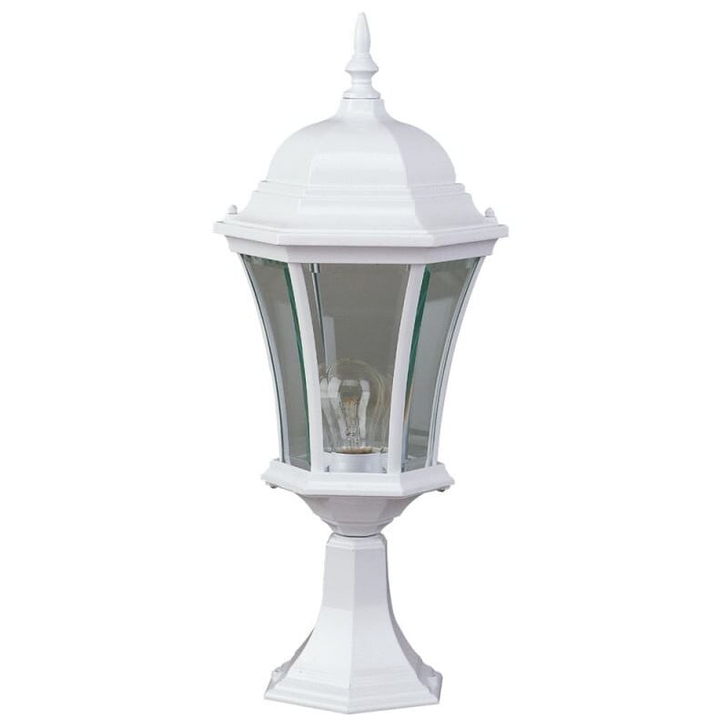 Bricolage Direct - Borne Lumineuse Extérieure 100W max E27 Fonte Blanche adela