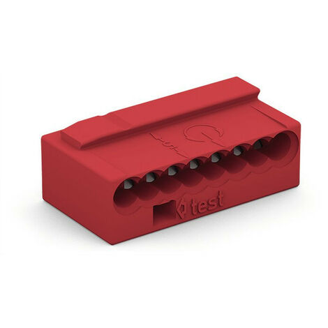 Borne MICRO pour boîte de dérivation série 243 pour 8 bornes en rouge