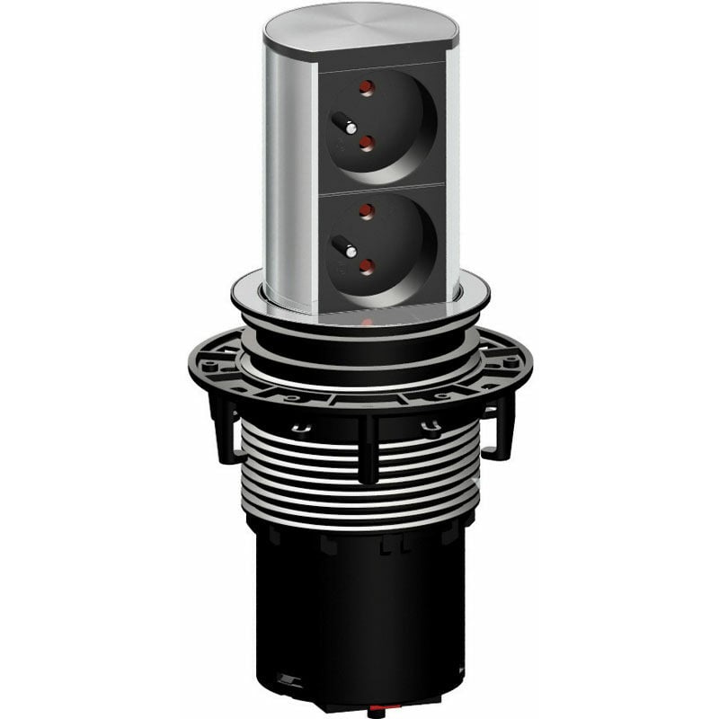 Borne multiprise escamotable elevator - Version : 2 prises secteur - BACHMANN