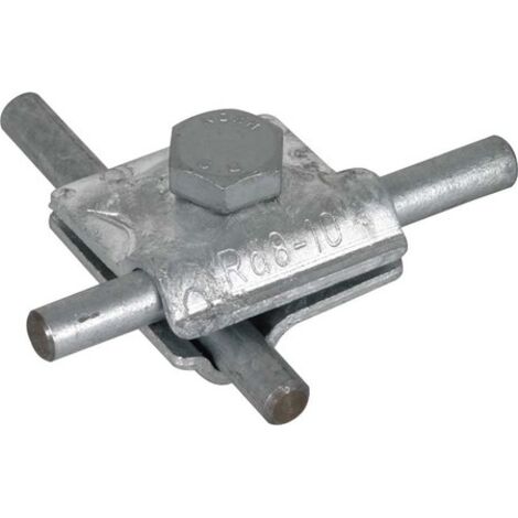 Borne MV St/tZn conducteur rond 8-10 mm avec vis hexagonale