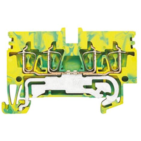 Borne PE Weidmuller Z, 0.5 4mm², Cage à ressort, Vert, Jaune ( Prix pour Paquet de 5 )