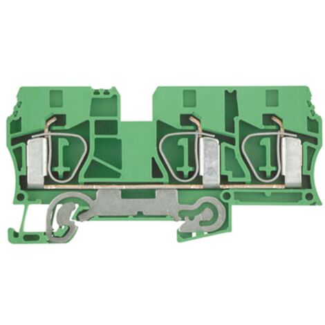 Borne PE Weidmuller Z, Cage à ressort, Vert, Jaune ( Prix pour 1 )