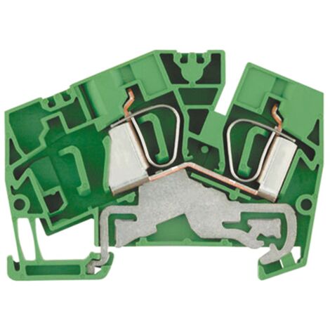 Borne PE Weidmuller Z, Cage à ressort, Vert, Jaune ( Prix pour 1 )