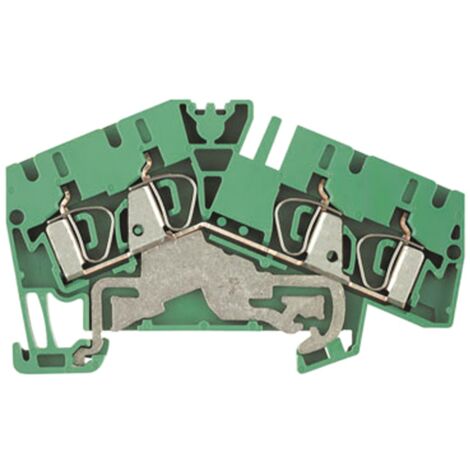 Borne PE Weidmuller Z, Cage à ressort, Vert, Jaune ( Prix pour 1 )