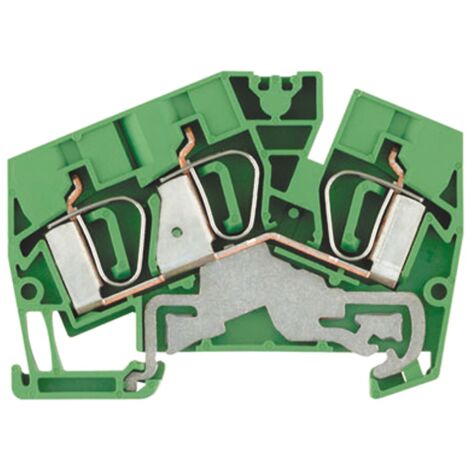 Borne PE Weidmuller Z, Cage à ressort, Vert, Jaune ( Prix pour 1 )