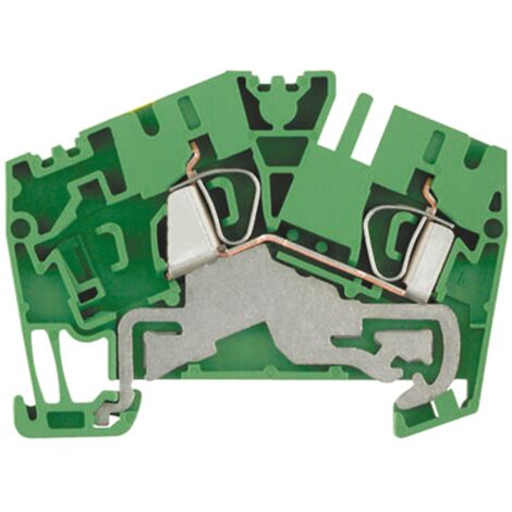 Borne PE Weidmuller Z, Cage à ressort, Vert, Jaune ( Prix pour Paquet de 5 )