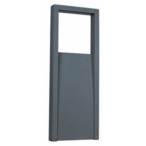 Borne potelet exterieur LED 6W anthracite 800x300x60mm lumière chaud 3000K 600lm 230V IP44 MERA ARLUX
