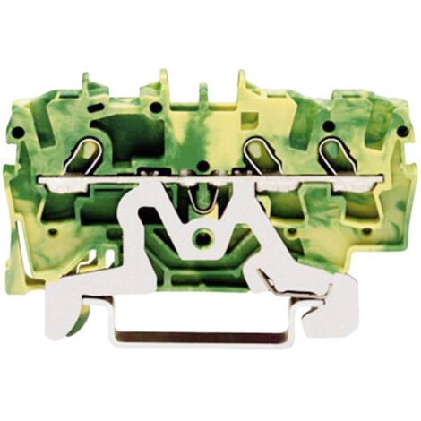 Borne pour conducteur de protection WAGO 2001-1307 4.20 mm ressort de traction Affectation: terre vert, jaune 1 pc(s) D27872