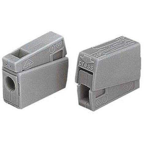 Borne pour luminaires, 2 5mm, 105°, gris - 100 pièces